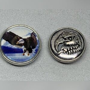 Eagles - Snap Button Charms Set of 2